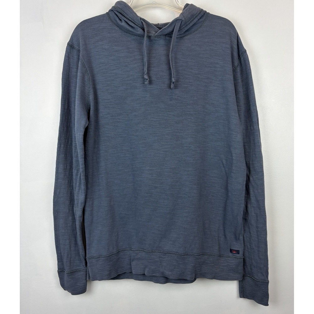 Faherty Hoodie Mens Medium Sunwashed Slub Blue Nights Organic Cotton MKC0096